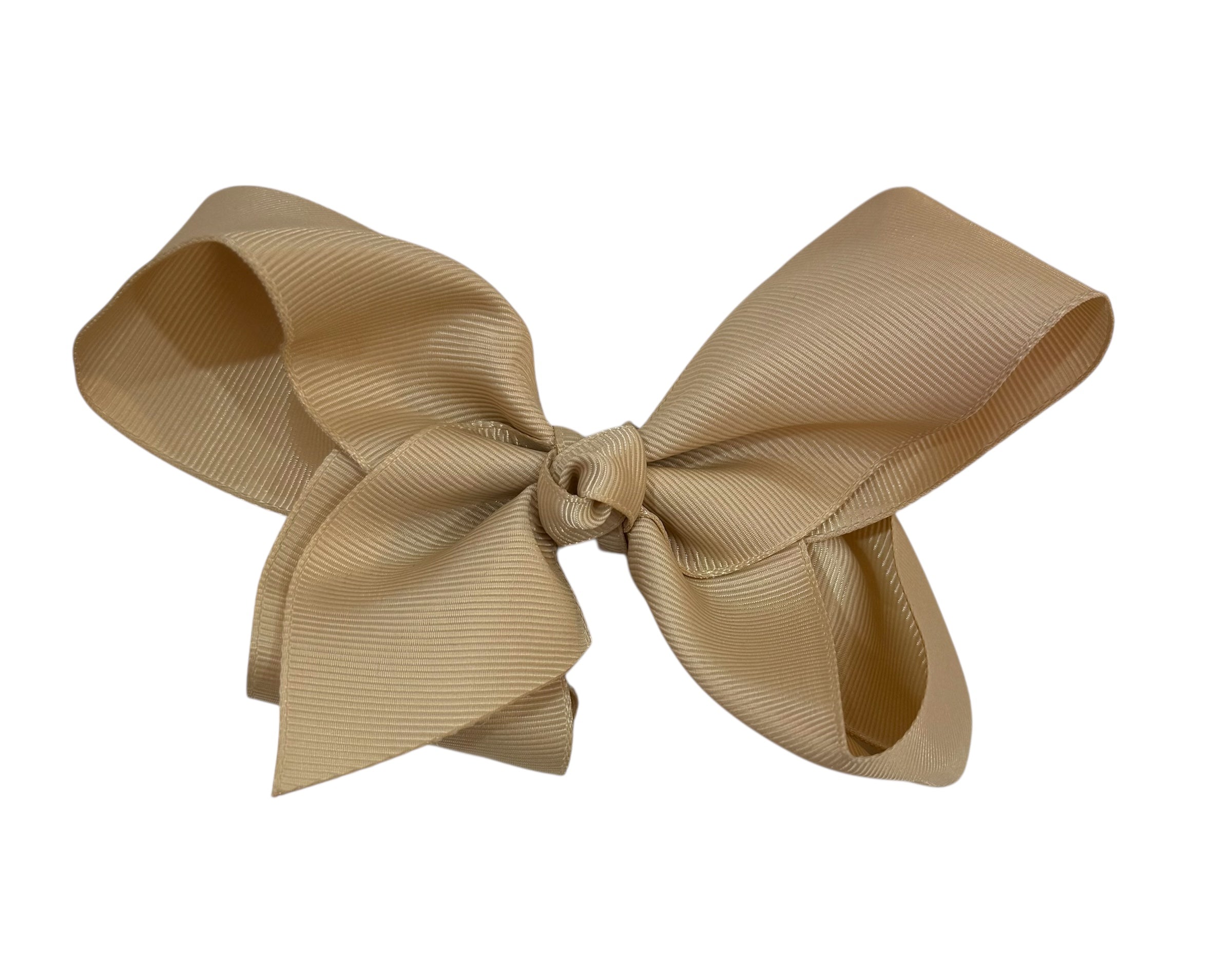 Large Beige Hair Bow